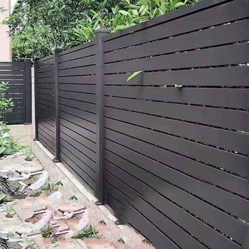 Home Garden Customized Outdoor Aluminum Slat Fence Modern Fencing Privacy Fence Panels
