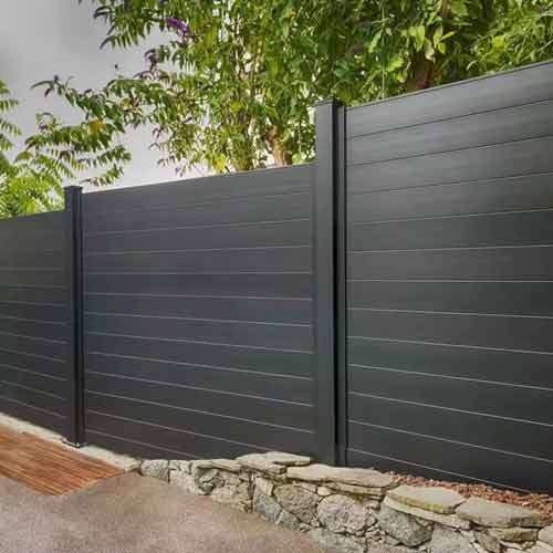 Outdoor 6ft High Black Aluminum Privacy Fence Fencing Trellis for Garden Aluminum Perforated Screen