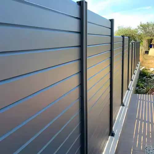 Outdoor Horizontal Slats Garden Prices Boundary Wall Safety Slat Fence Panels Aluminium Privacy Slat Home Guardrail fence