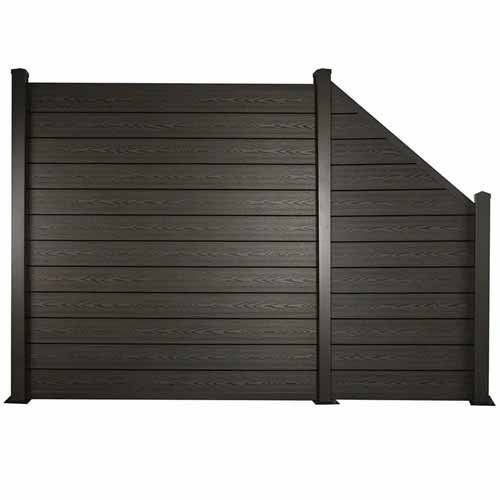 New Material Wood Plastic Composite Fence Outdoor Decoration Privacy Slat Wall Fence Panels WPC
