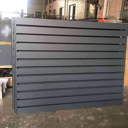 Powder Coated Dark Grey Customized Making Privacy Slat Aluminum Garden Fence
