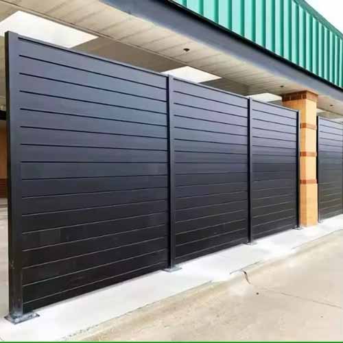 Hot sale decorative yard aluminium panel fence metal cheap sleek customized durable garden privacy fencing for home